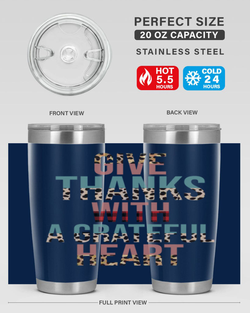 Give thanks with a grateful heart 195#- fall- Tumbler