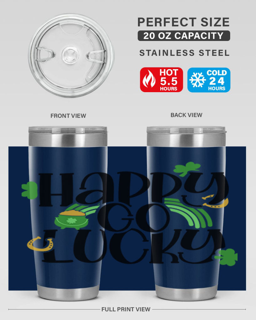Happy Go Lucky Style 96#- St Patricks Day- Tumbler