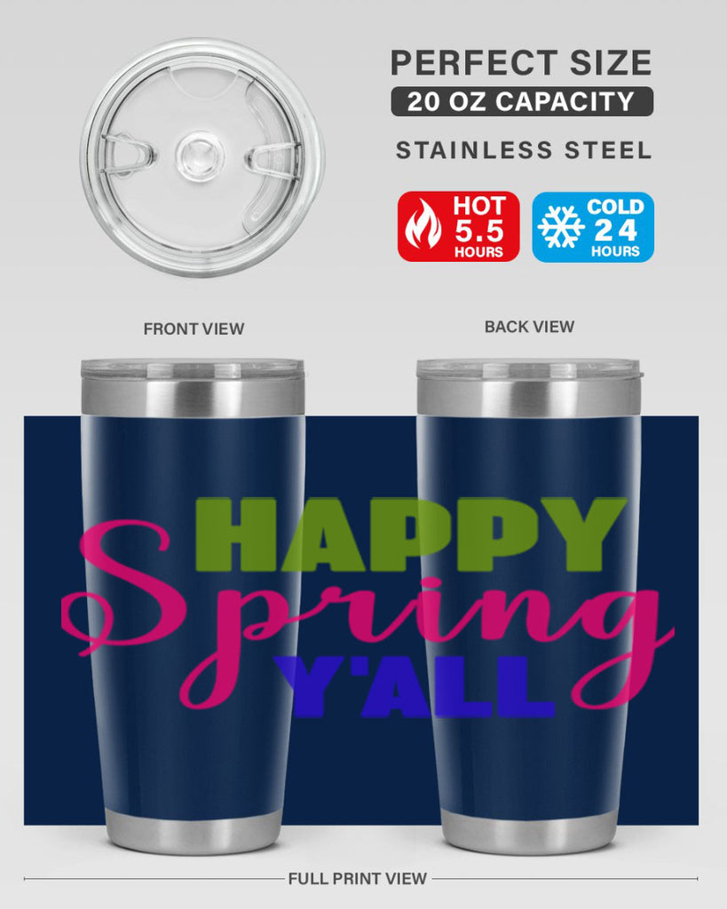 Happy Spring Y'all 168#- spring- Tumbler