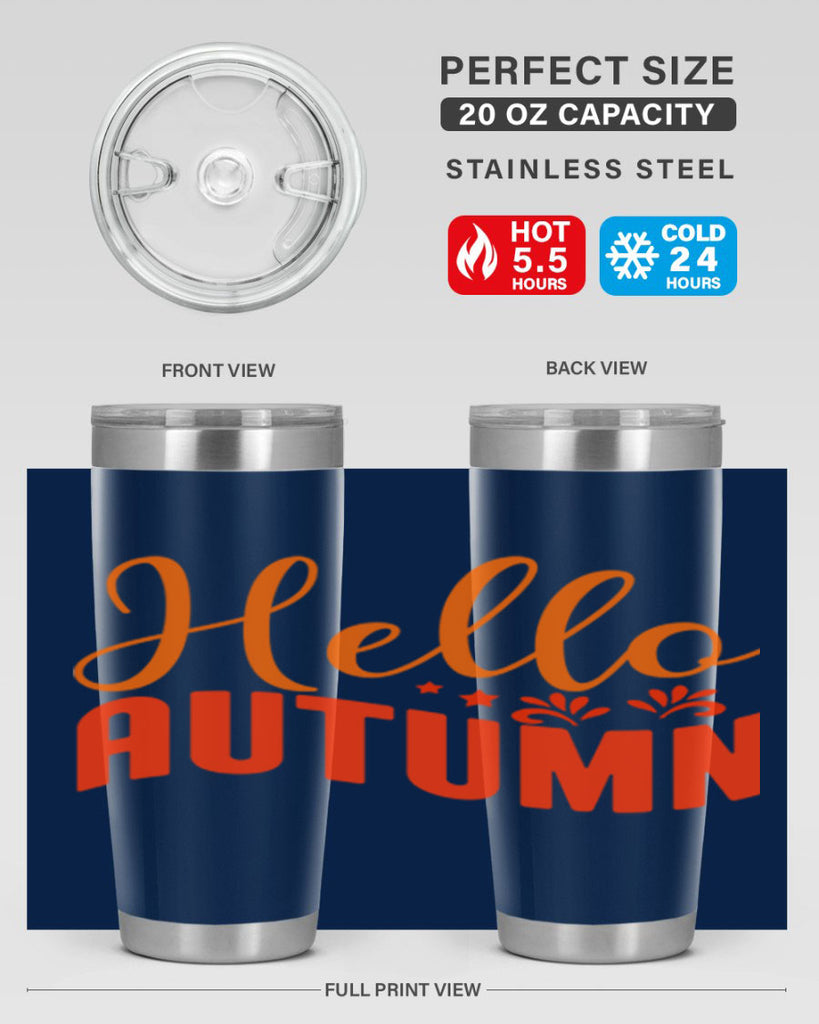 Hello Autumn Design 268#- fall- Tumbler