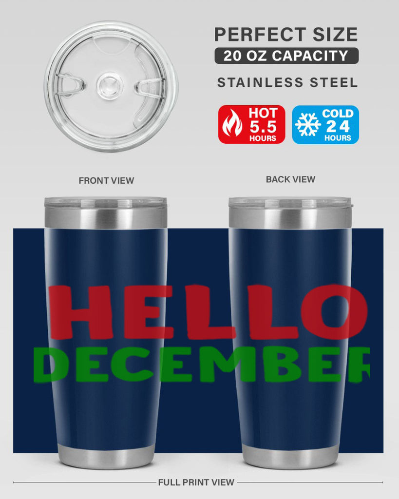 Hello December 158#- winter- Tumbler