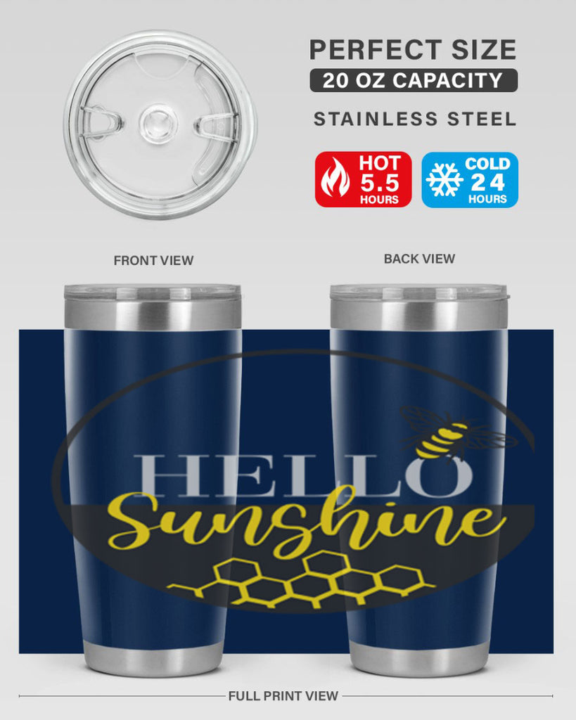 Hello Sunshine and bee216#- spring- Tumbler