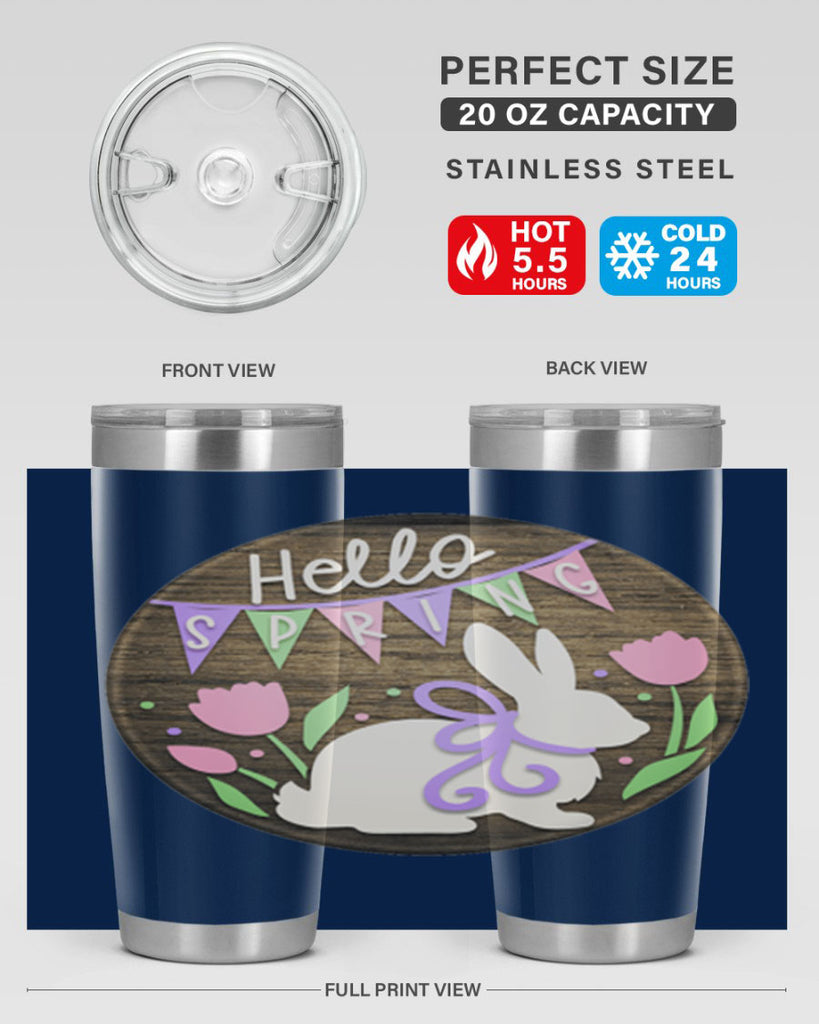 Hello spring bunny Mockup190#- spring- Tumbler
