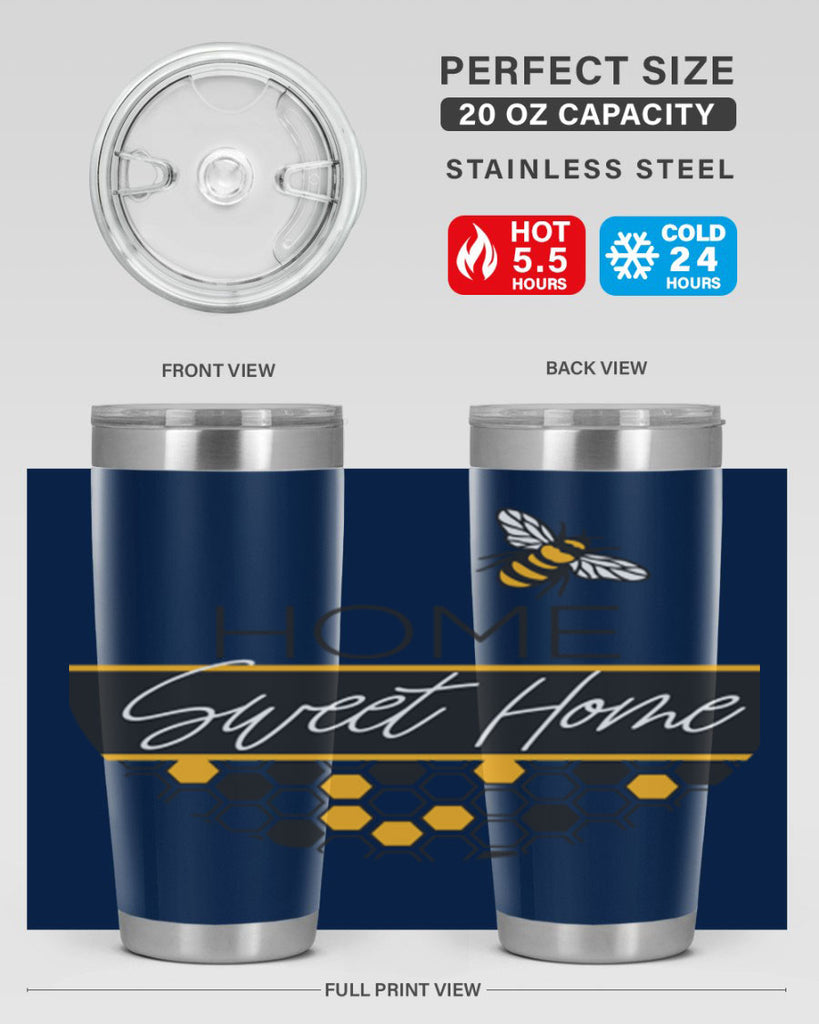 Home Sweet Home Bee and hive pattern243#- spring- Tumbler