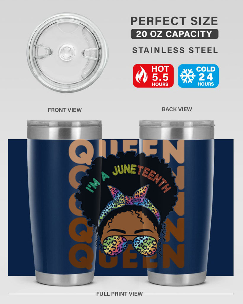 Juneteenth Queen Swag Black Melanin Png 26#- Juneteenth- tumbler