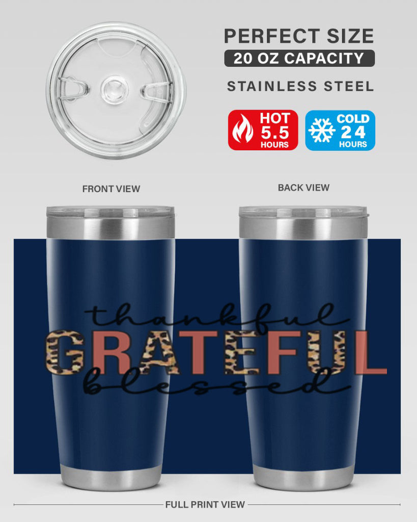 Thankful grateful blessed 602#- fall- Tumbler