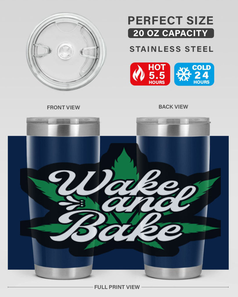 Wake and bake 273#- marijuana- Tumbler
