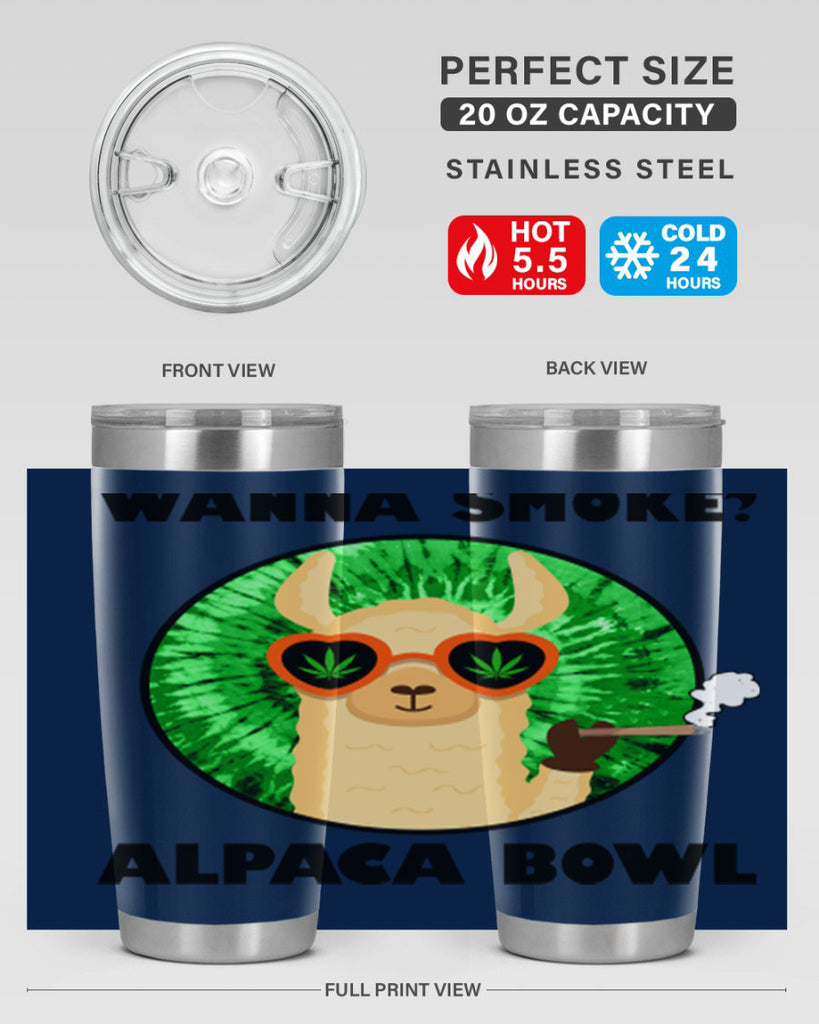 Wanna Smoke Alpaca Bowl 276#- marijuana- Tumbler