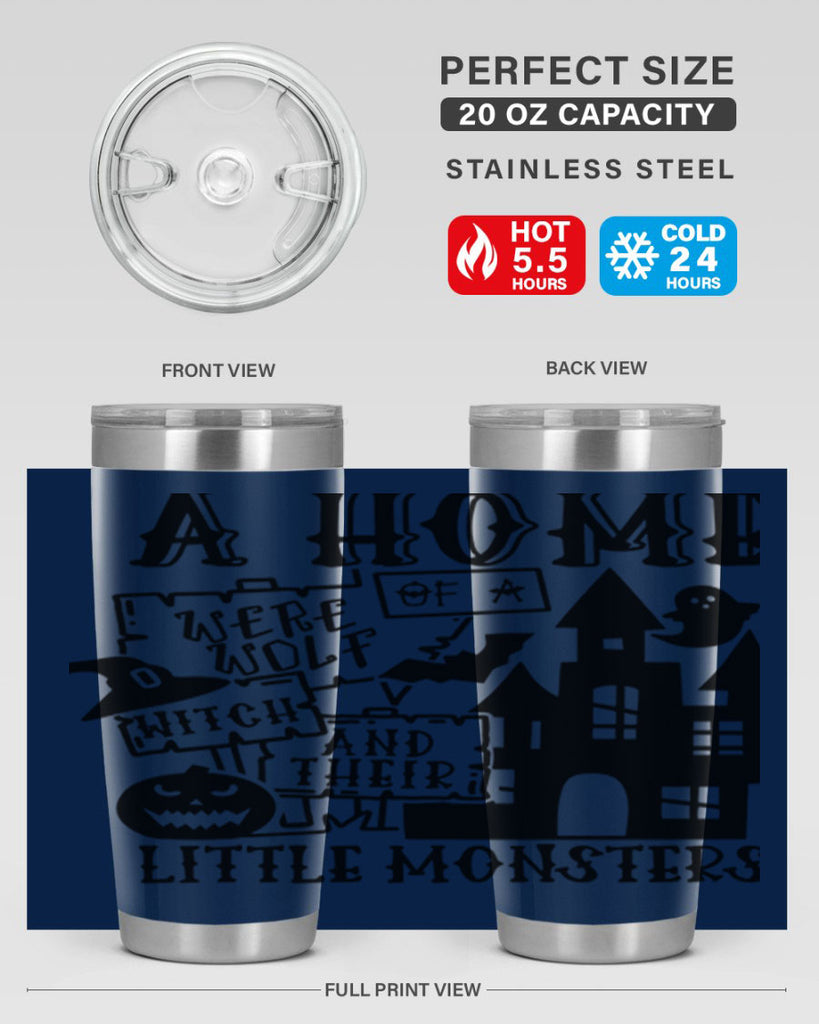 a home of a were wolf witch and their little monsters 96#- halloween- Tumbler