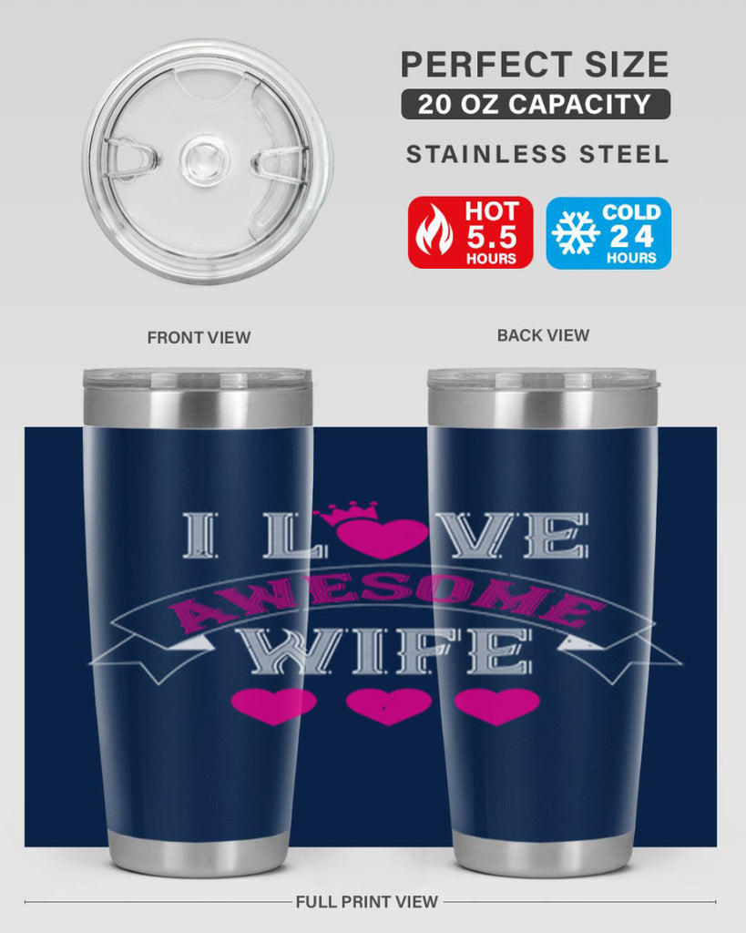i love awesome wife 57#- valentines day- Tumbler