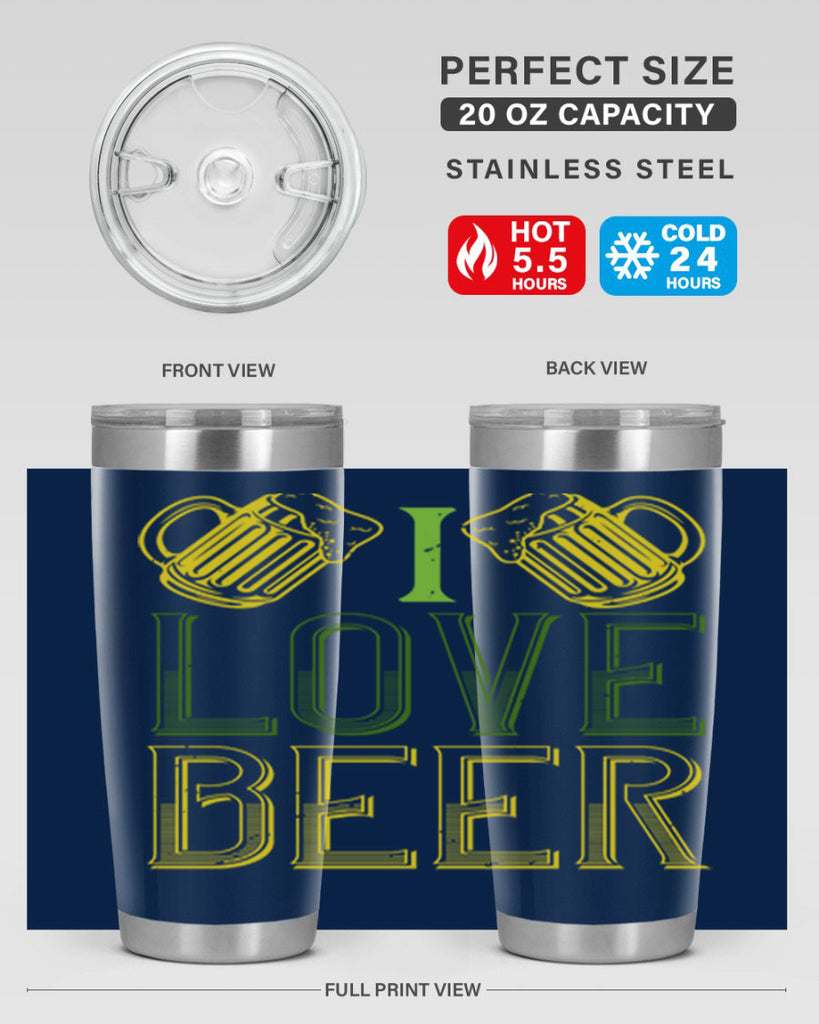 i love beer Style 134#- St Patricks Day- Tumbler