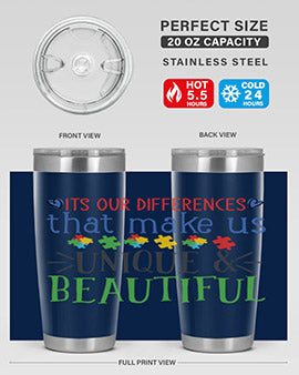 its our differences that make us unique beautiful Style 27#- autism- Tumbler