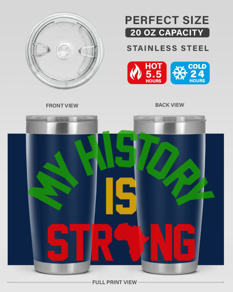 my  history is strong 66#- black words phrases- Cotton Tank