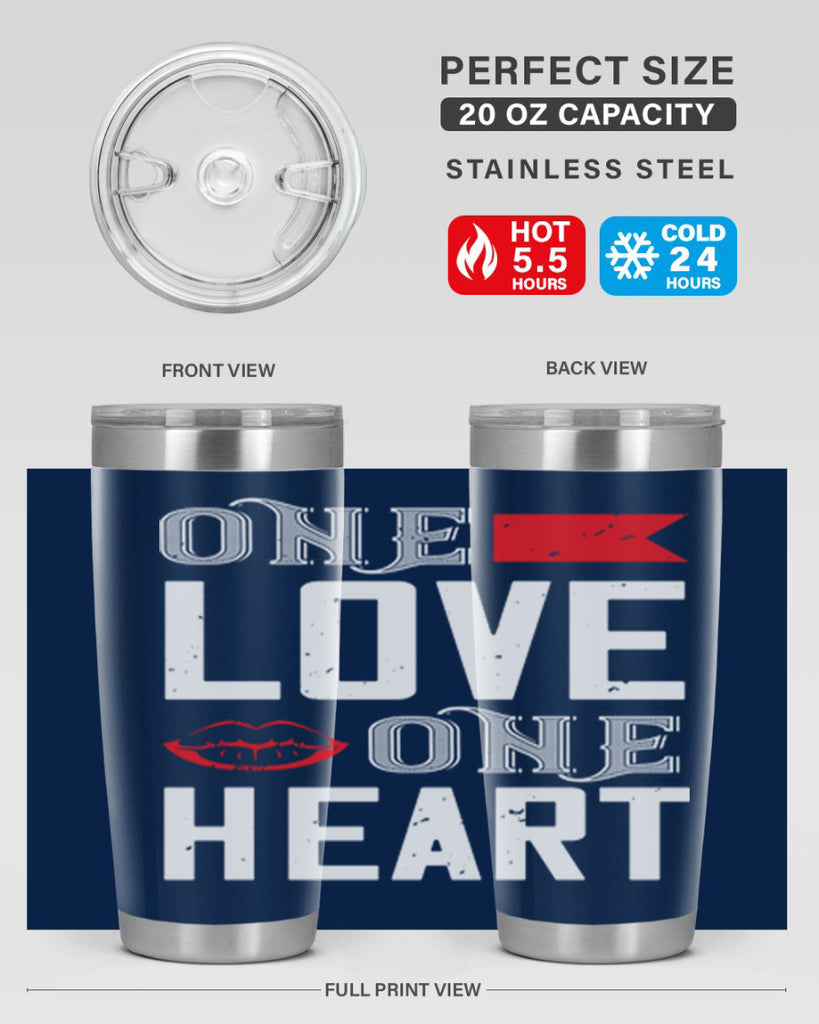 one love one heart 32#- valentines day- Tumbler
