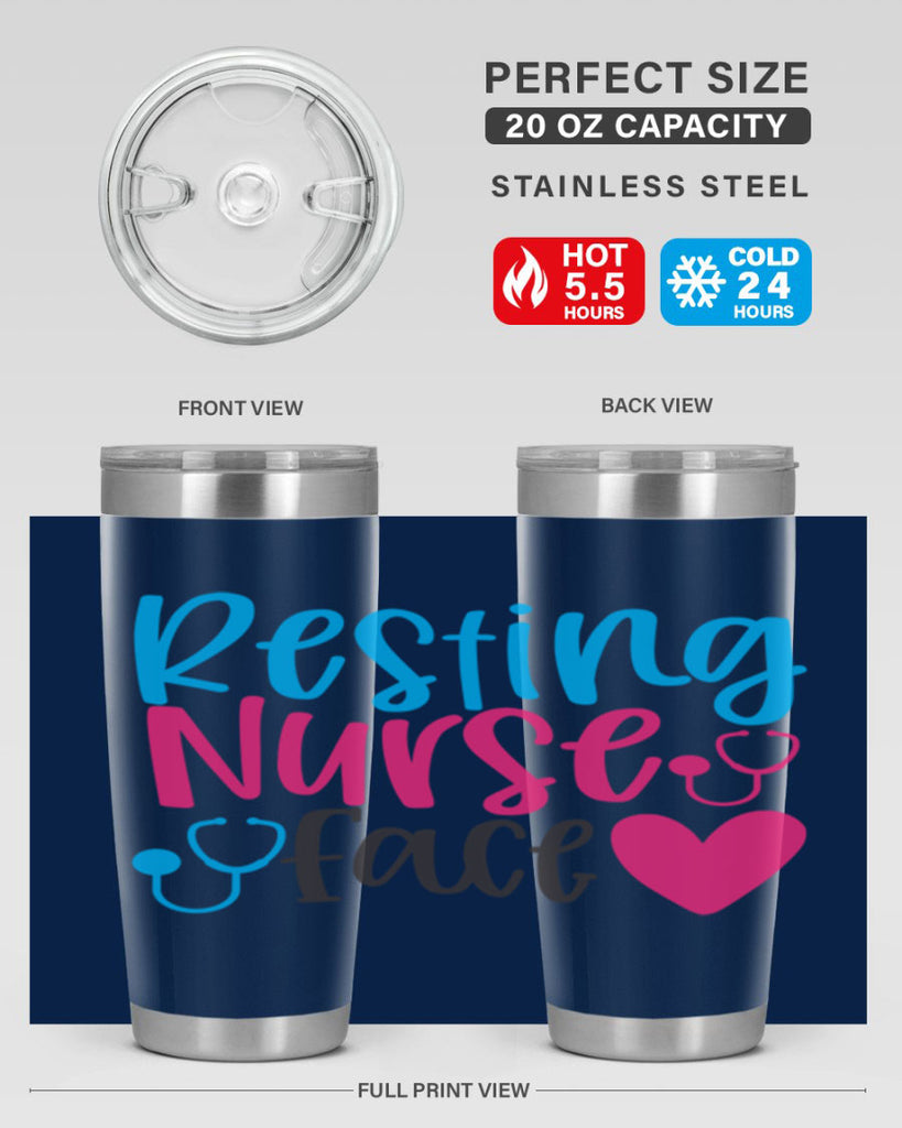 resting nurse face Style 355#- nurse- tumbler