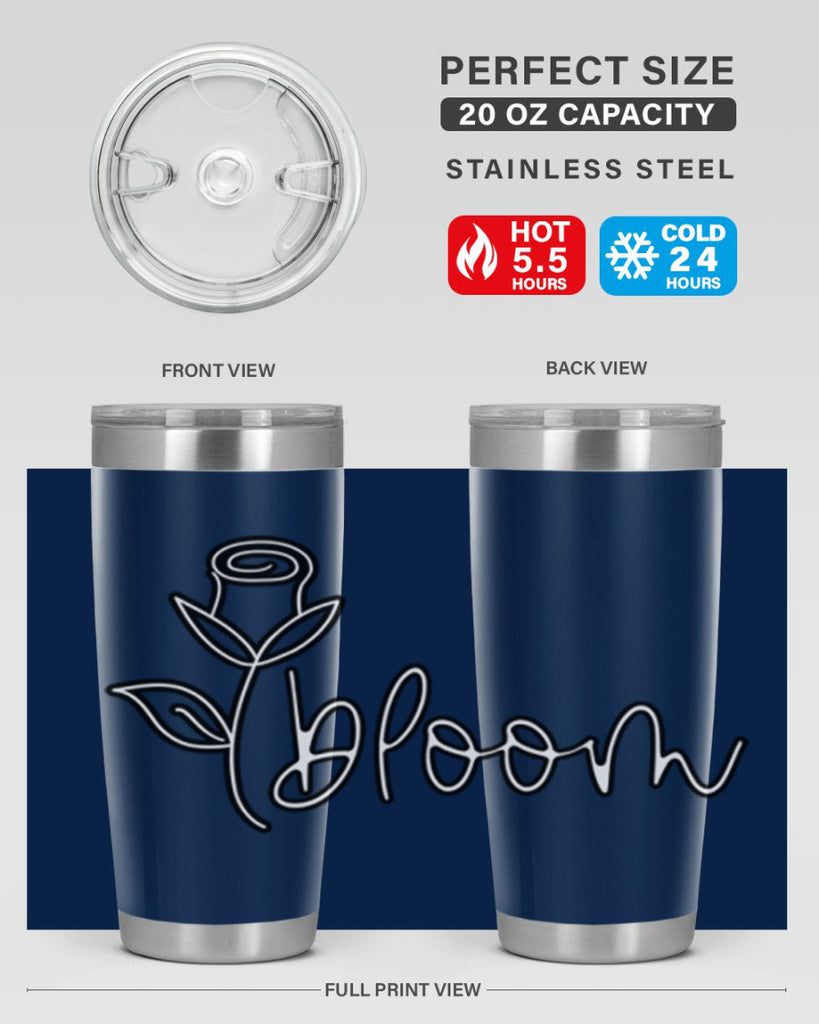 rosebud bloom outline399#- spring- Tumbler