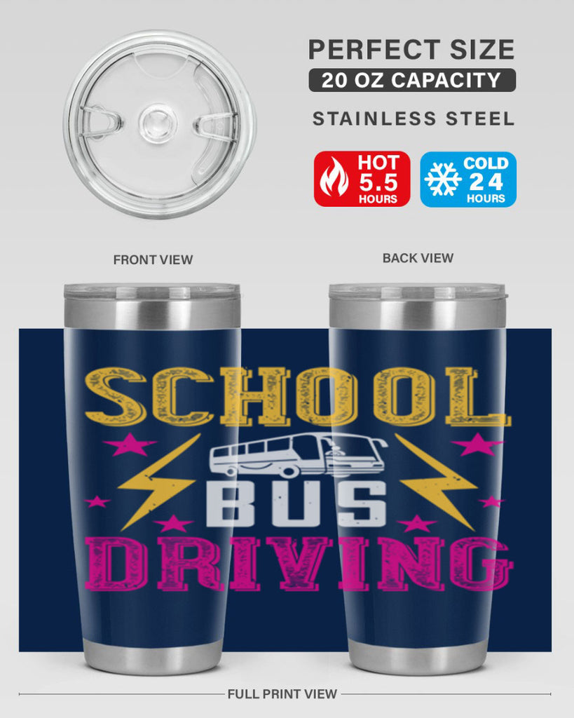 school bus driving Style 17#- bus driver- tumbler