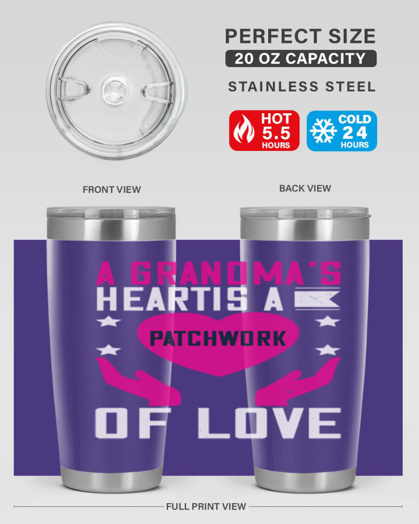 A grandma’s heart is a patchwork of love 86#- grandma - nana- Tumbler
