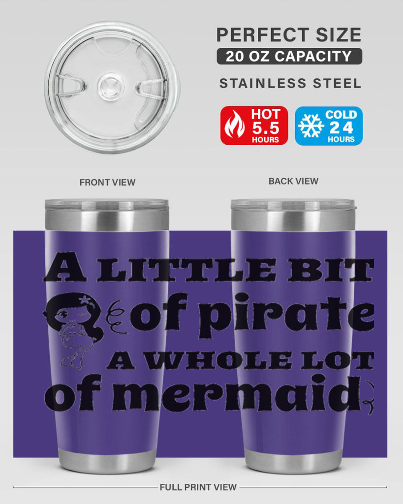 A little bit of pirate 10#- mermaid- Tumbler