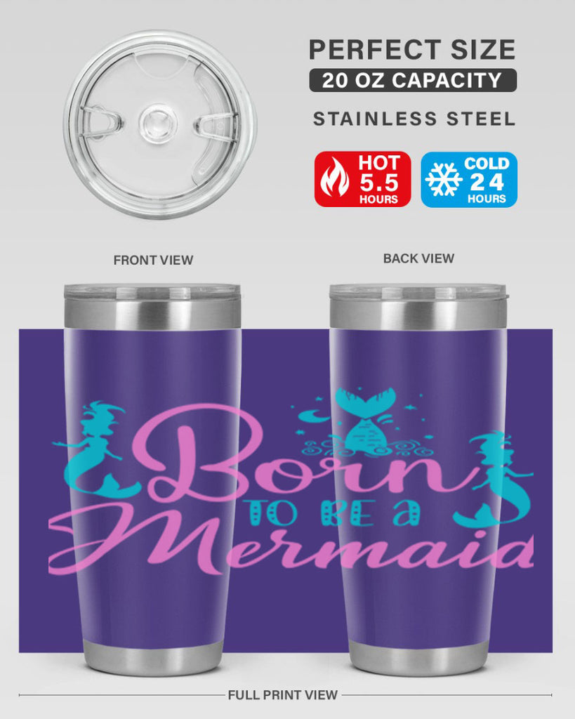 Born To Be A Mermaid 80#- mermaid- Tumbler