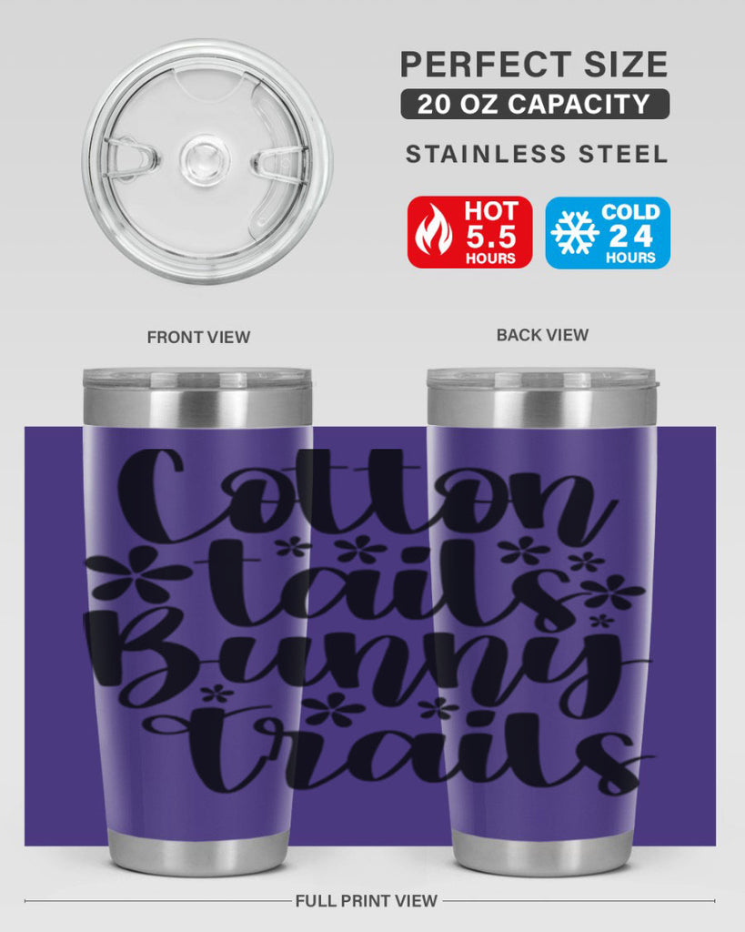 Cotton tails bunny trails  113#- spring- Tumbler