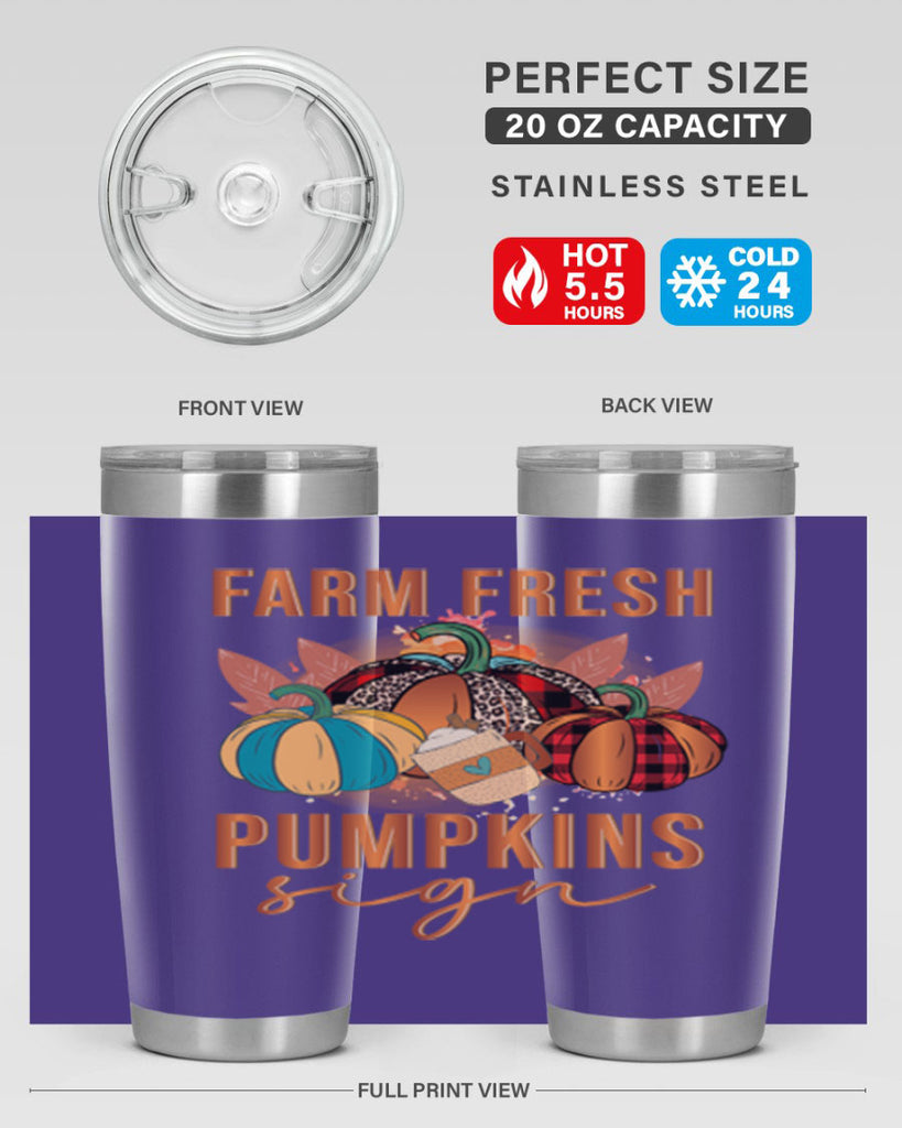 Farm Fresh Pumpkins Sign 175#- fall- Tumbler