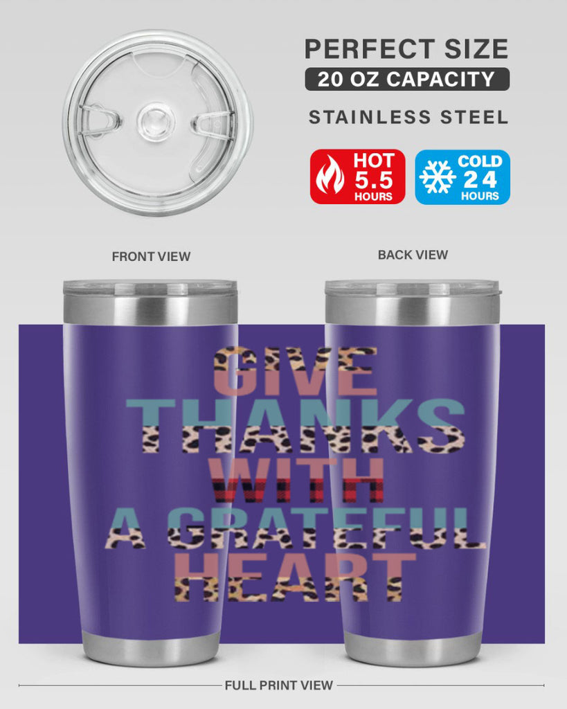 Give thanks with a grateful heart 195#- fall- Tumbler