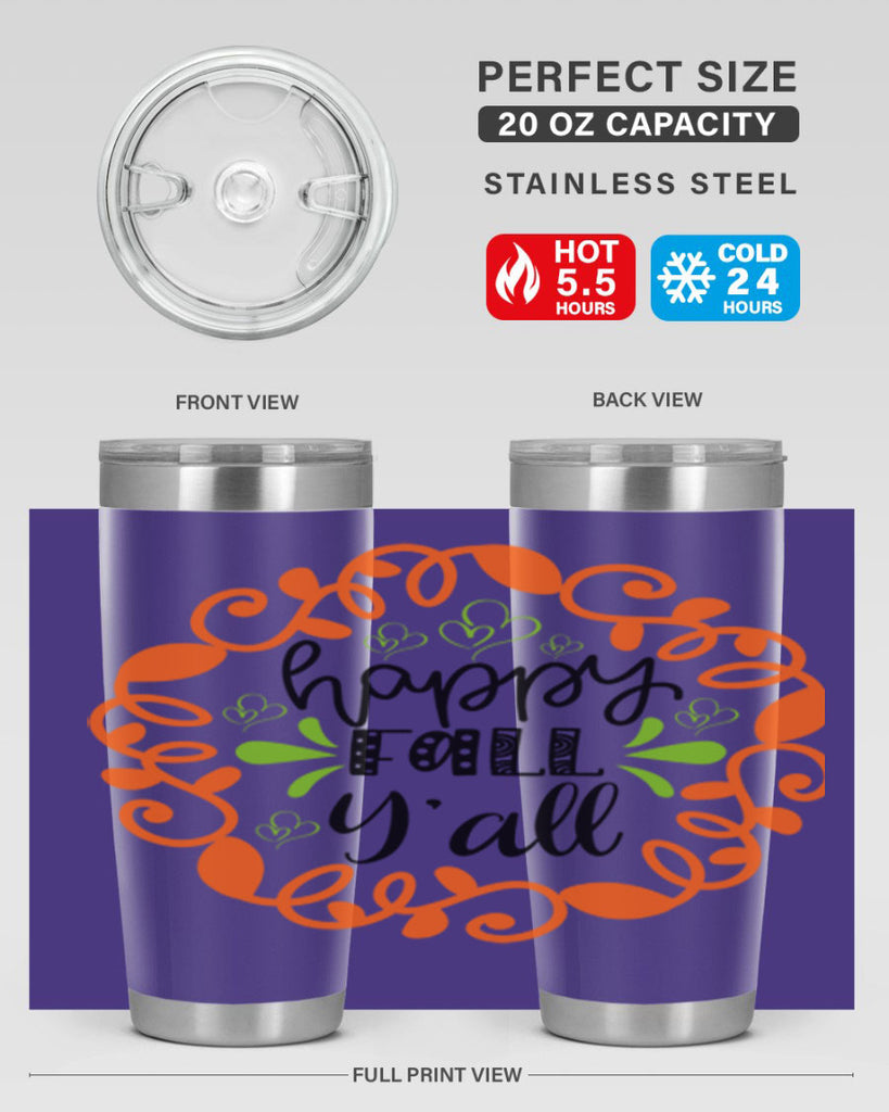 Happy Fall Y all 227#- fall- Tumbler