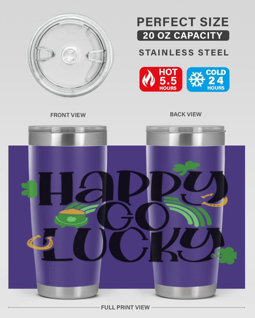 Happy Go Lucky Style 96#- St Patricks Day- Tumbler