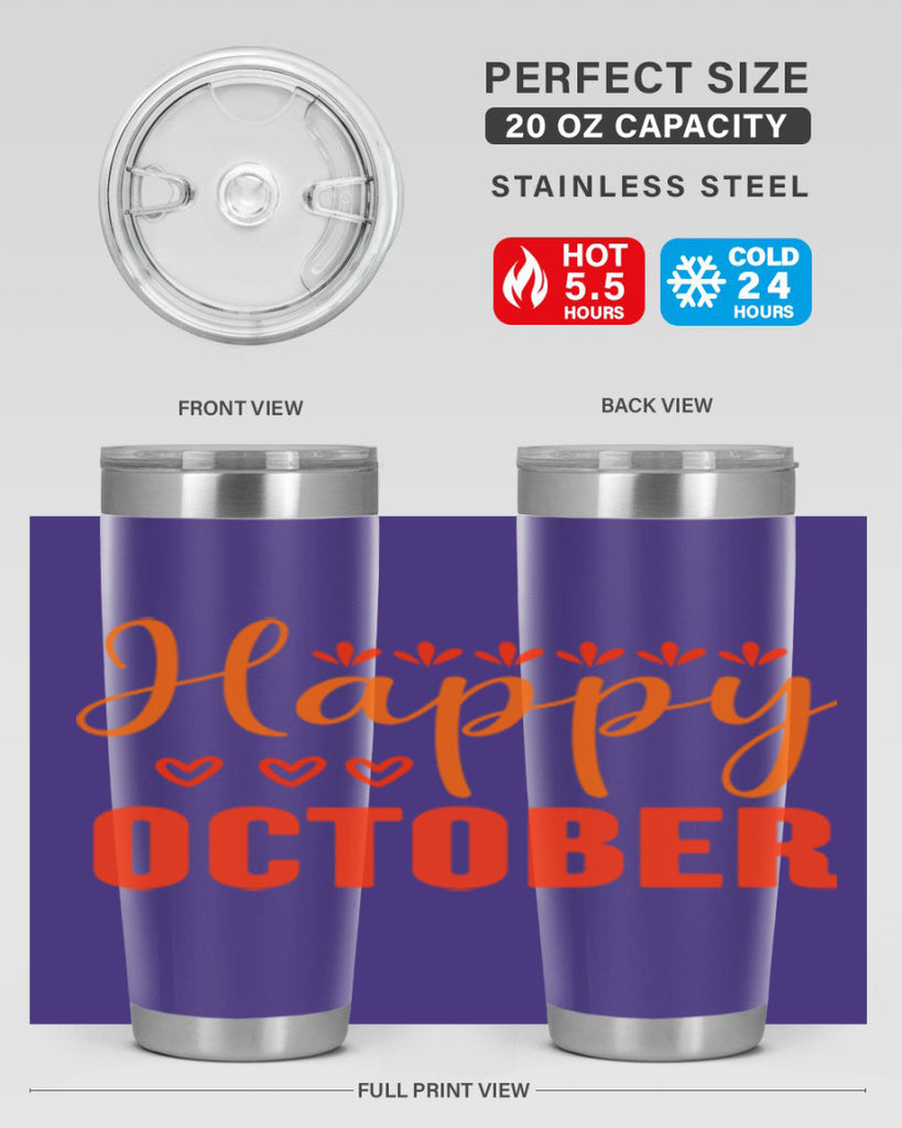 Happy October Design 237#- fall- Tumbler