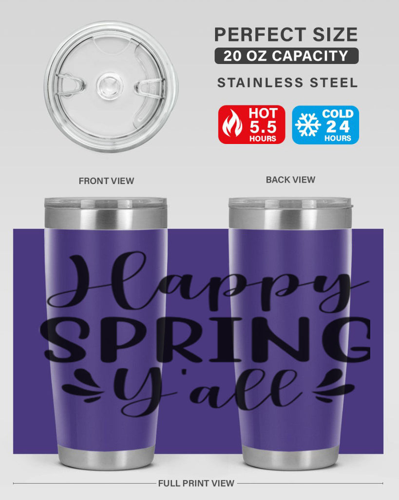 Happy Spring Y'all 163#- spring- Tumbler