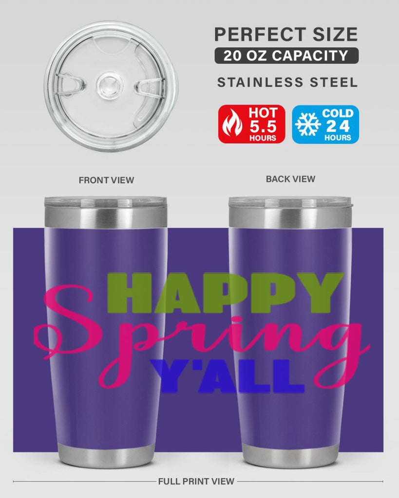 Happy Spring Y'all 168#- spring- Tumbler