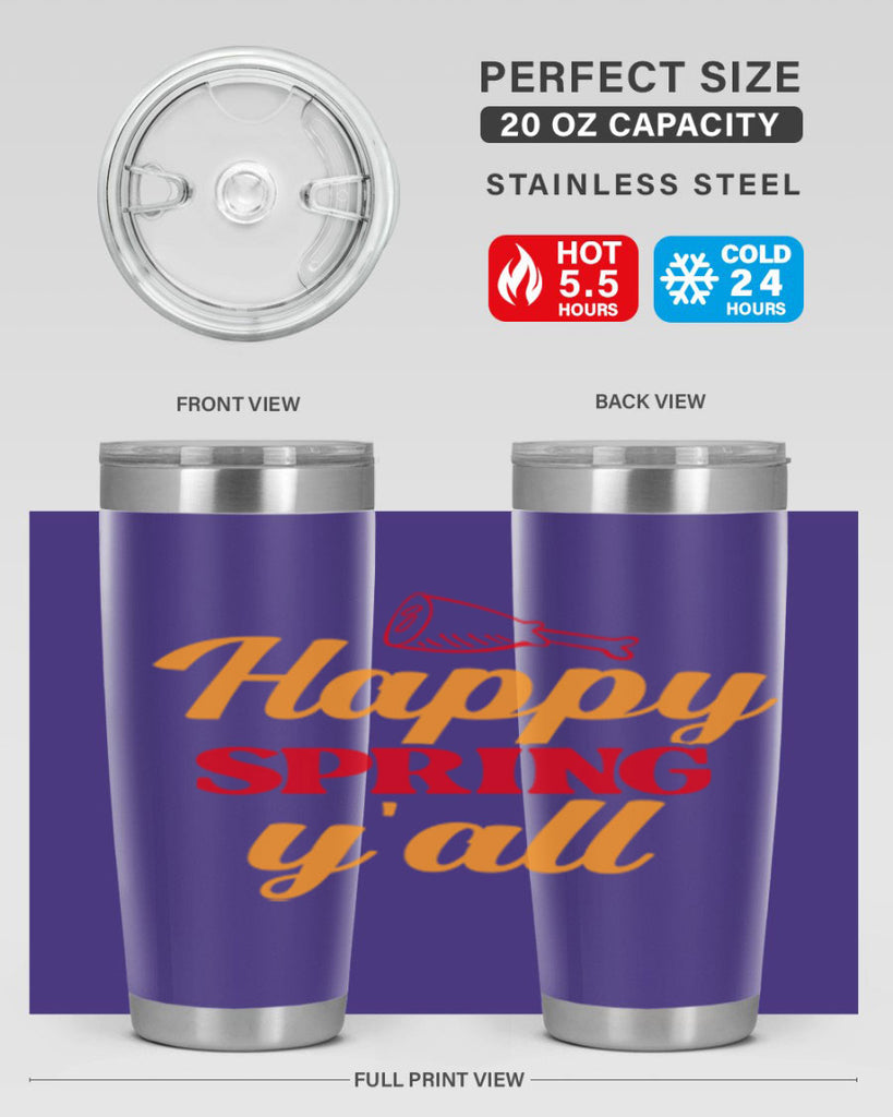 Happy spring y'all 162#- spring- Tumbler