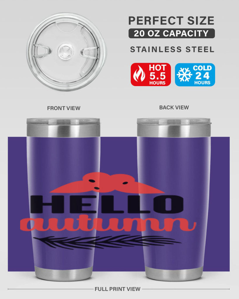 Hello autumn 269#- fall- Tumbler