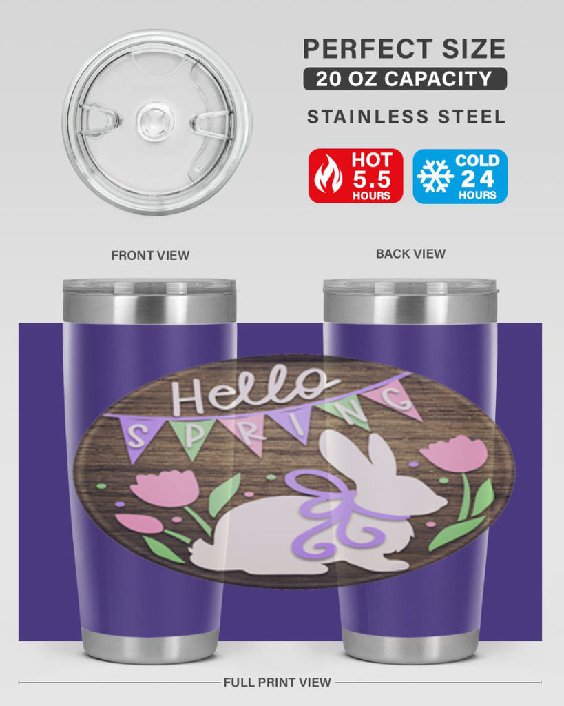 Hello spring bunny Mockup190#- spring- Tumbler