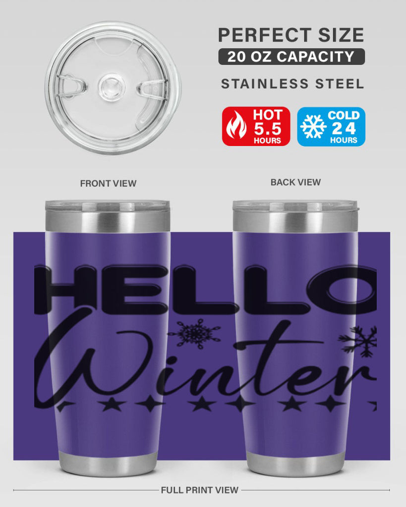 Hello winter 183#- winter- Tumbler