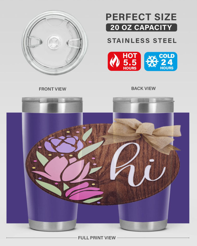 Hi pink flowers Mockup237#- spring- Tumbler