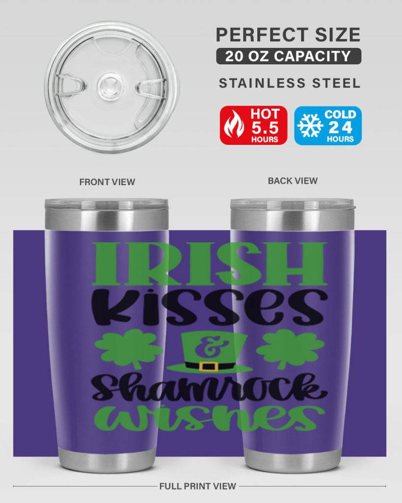 Irish Kisses Shamrock Wishes Style 81#- St Patricks Day- Tumbler
