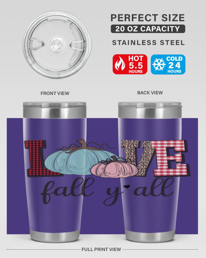 Love Fall Yall 409#- fall- Tumbler