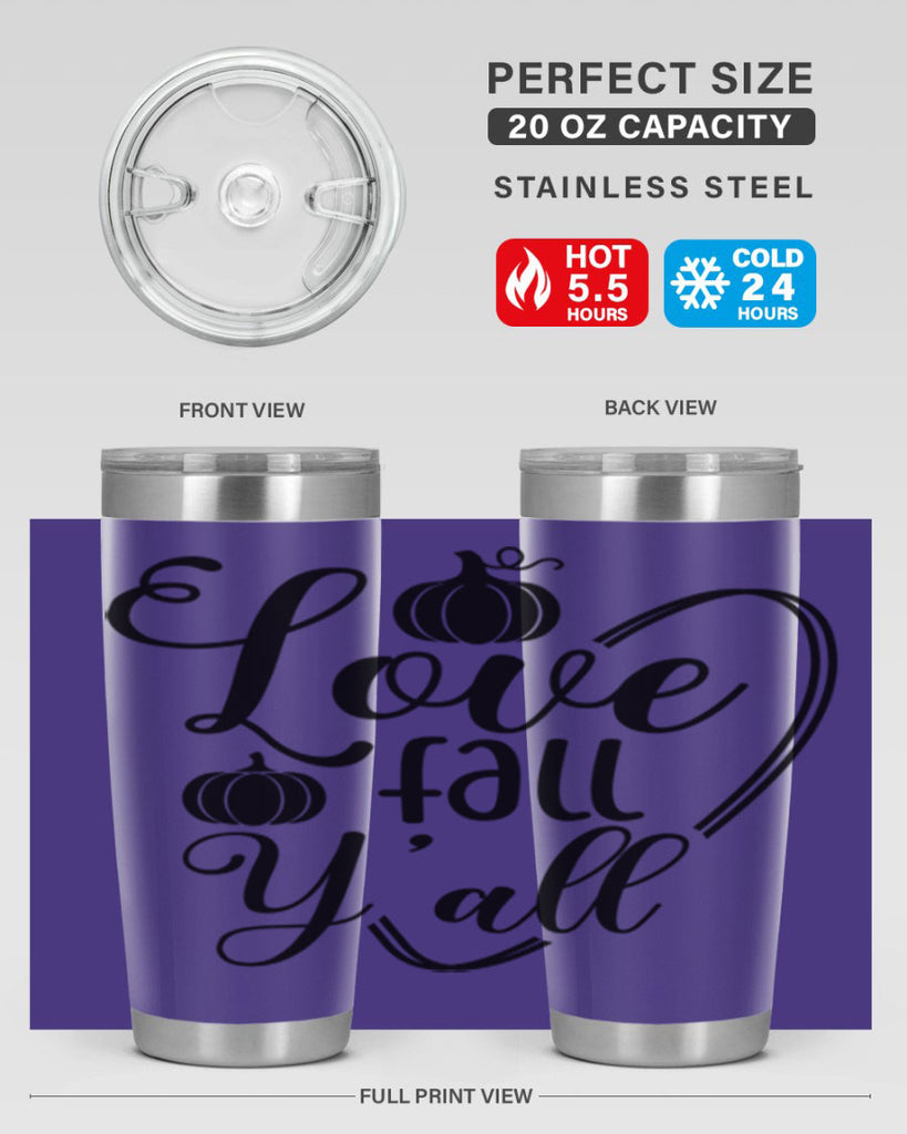 Love Fall Yall 412#- fall- Tumbler