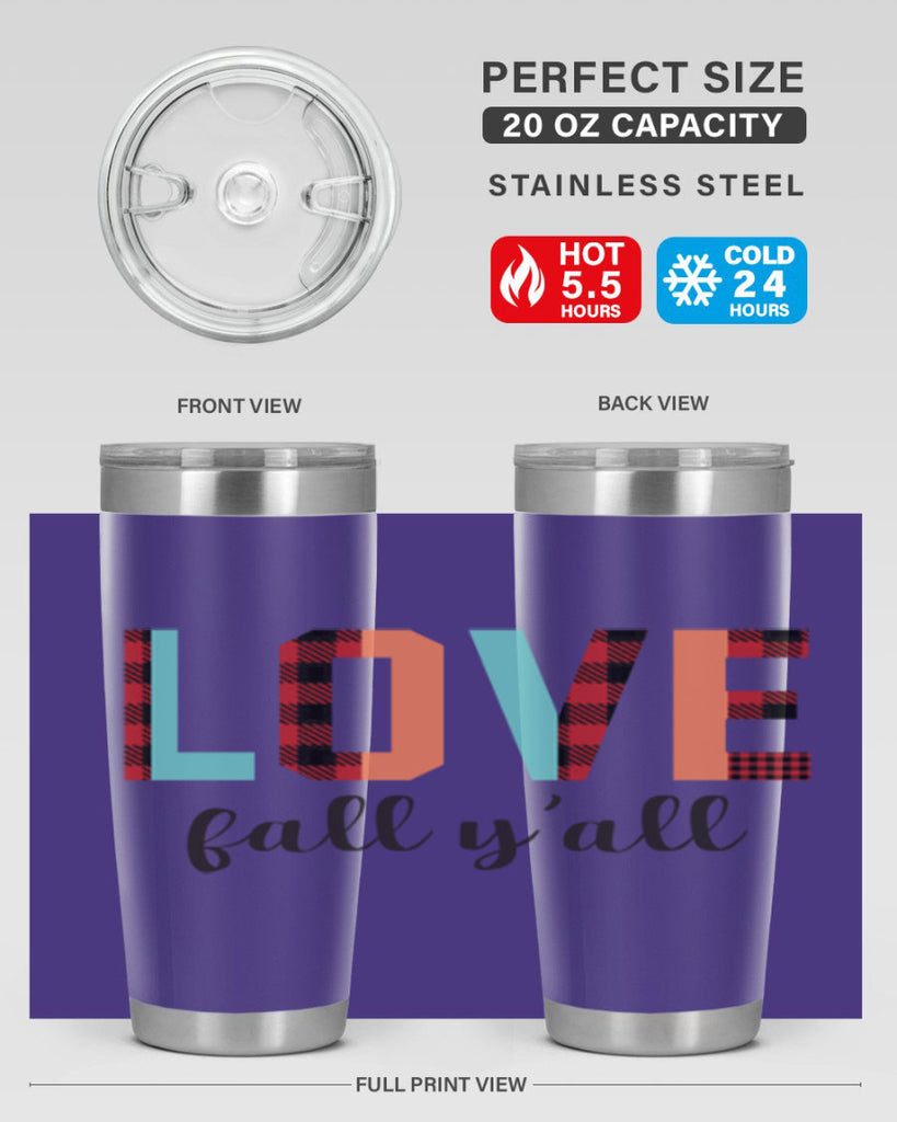 Love fall yall 411#- fall- Tumbler
