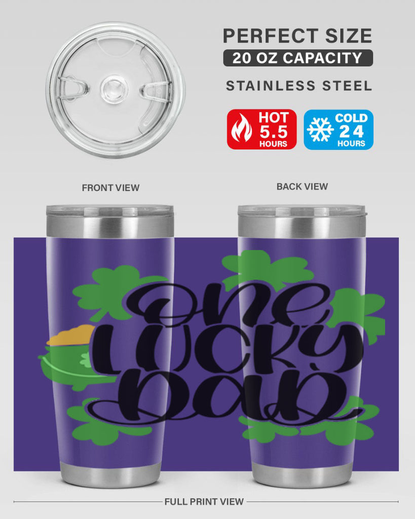 One Lucky Dad Style 43#- St Patricks Day- Tumbler