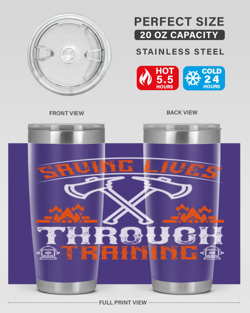 Saving lives through training Style 32#- fire fighter- tumbler