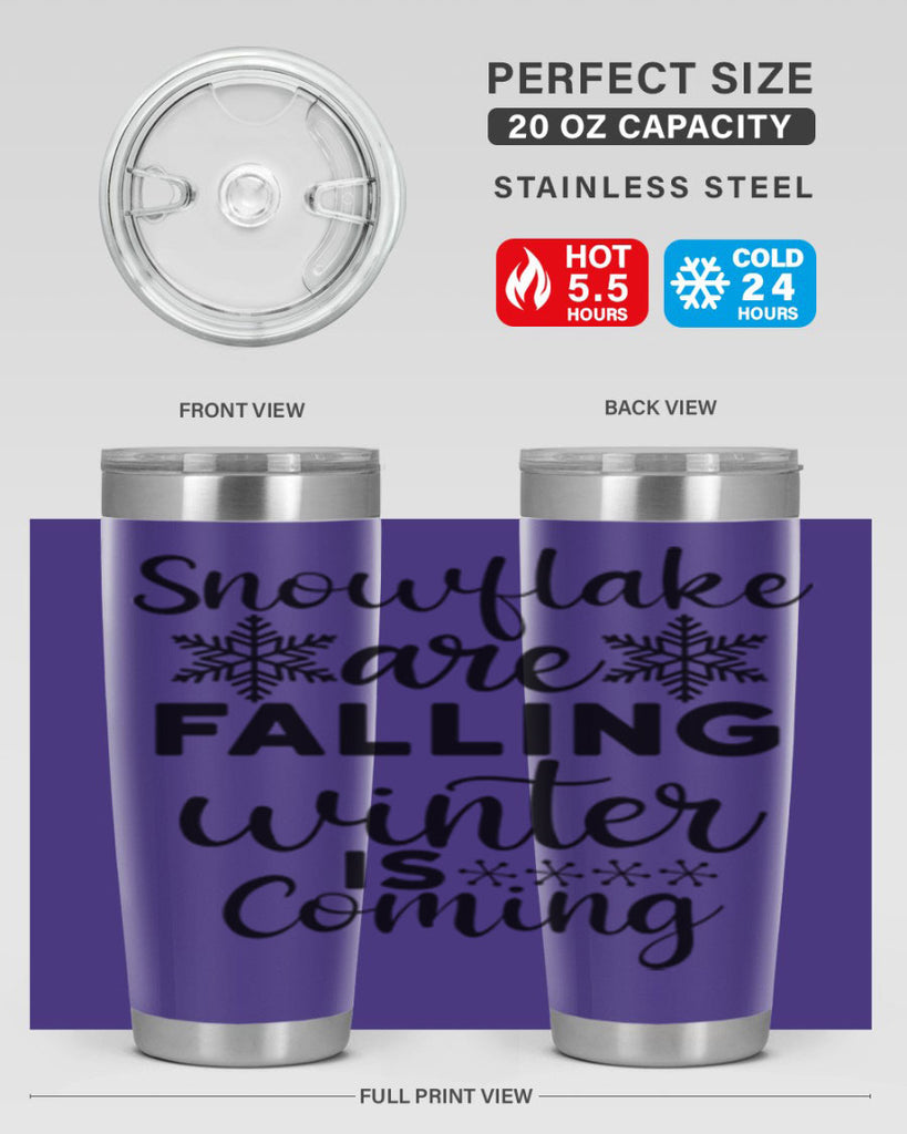 Snowflake Are Falling Winter Is 375#- winter- Tumbler