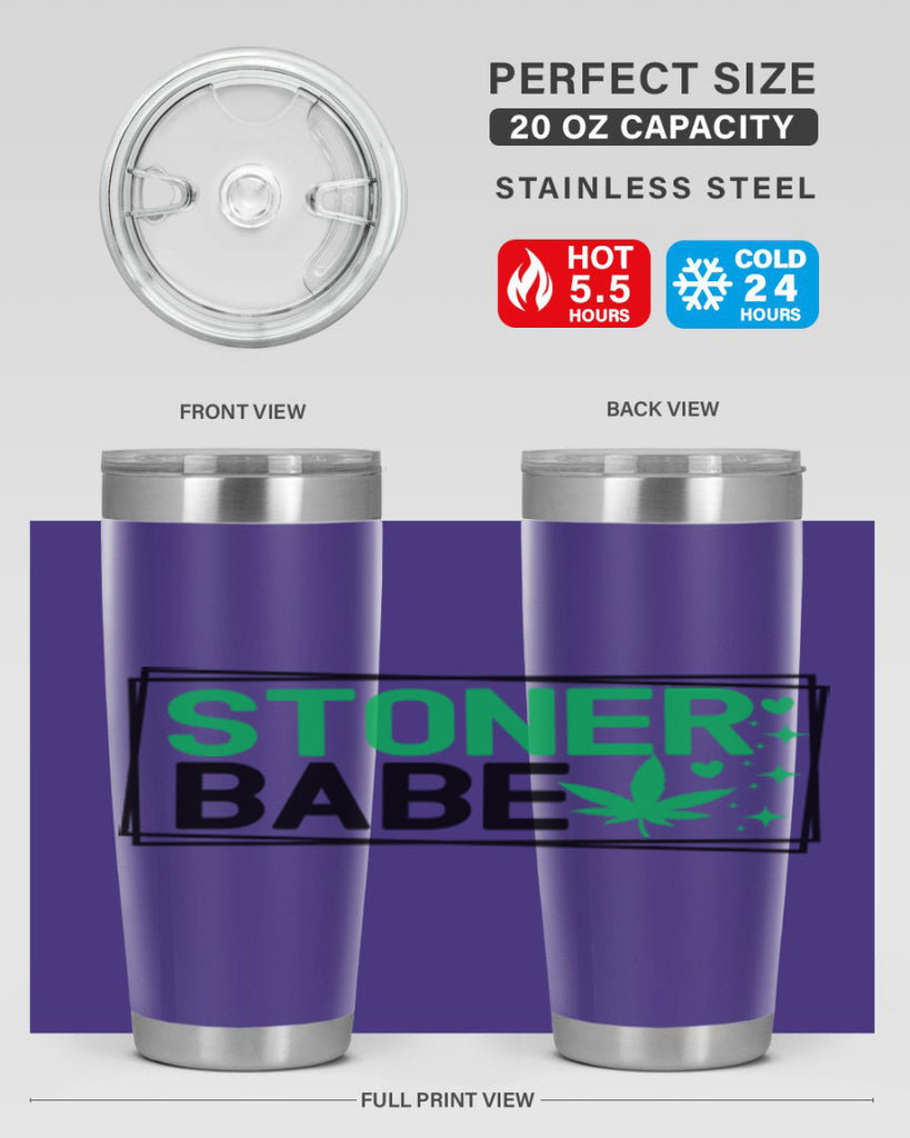 Stoner Babe 258#- marijuana- Tumbler