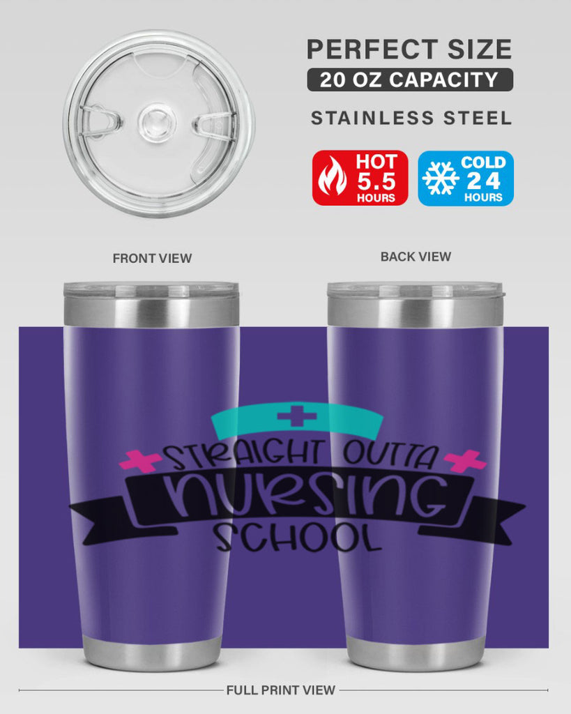 Straight Outta Nursing School Style Style 27#- nurse- tumbler