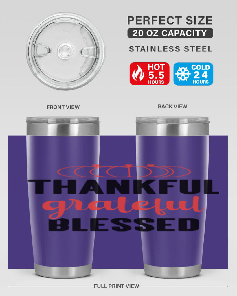 Thankful grateful blessed 603#- fall- Tumbler