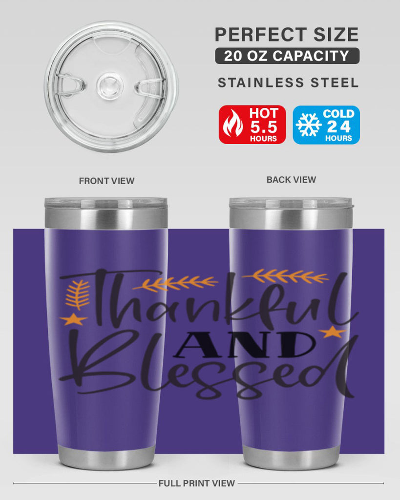 Thankfulandblessed 608#- fall- Tumbler