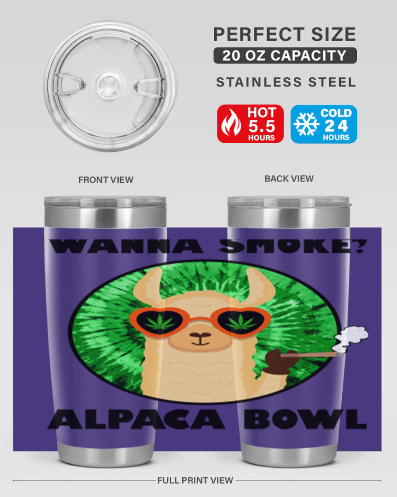 Wanna Smoke Alpaca Bowl 276#- marijuana- Tumbler