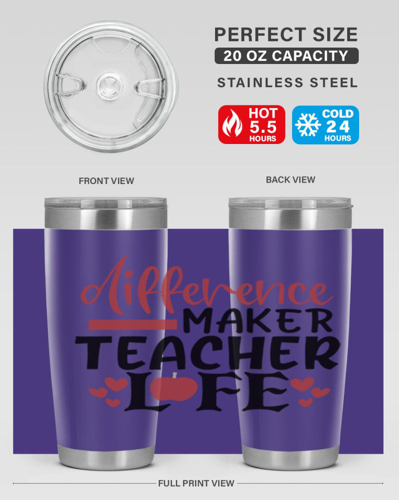 difference maker teacher life Style 118#- teacher- tumbler